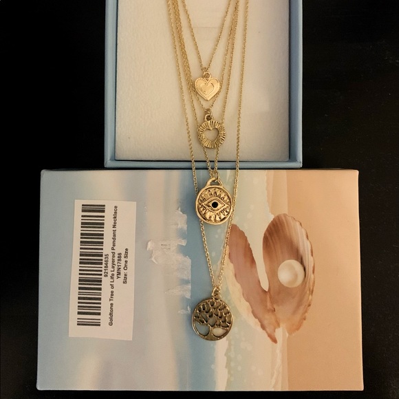 Multi-tiered Tree of Life Charm Necklace - Picture 2 of 7